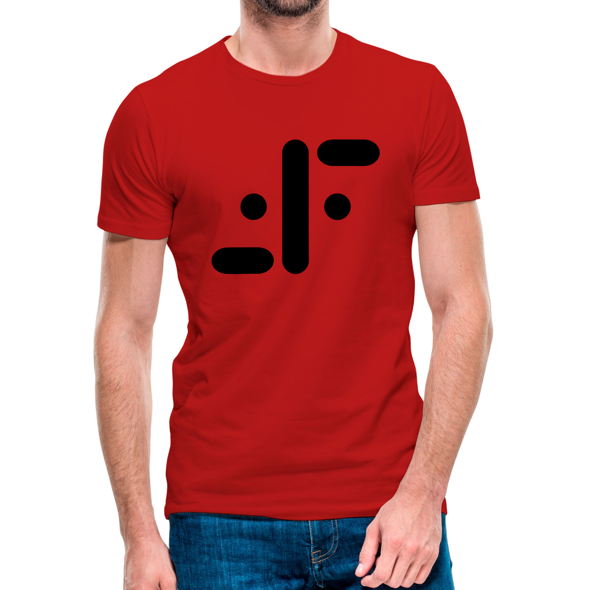 Camiseta de manga corta V (Roja manga corta)